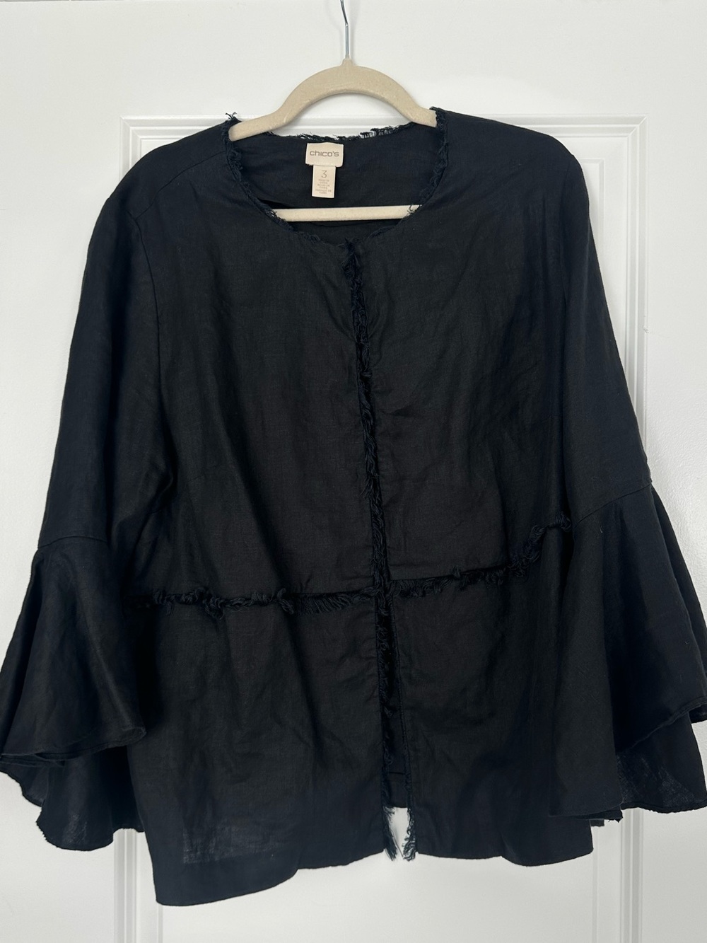 Chico’s 100%linen  black jacket